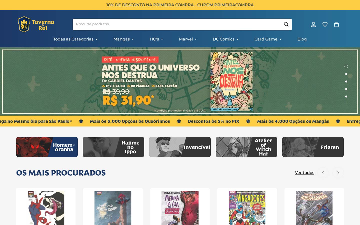tavernadorei.com.br homepage screenshot