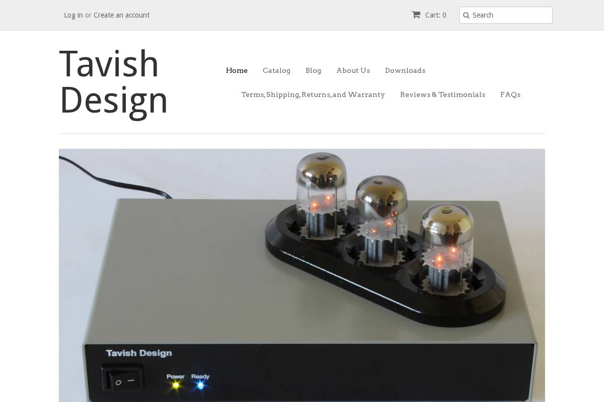 tavishdesign.com homepage screenshot