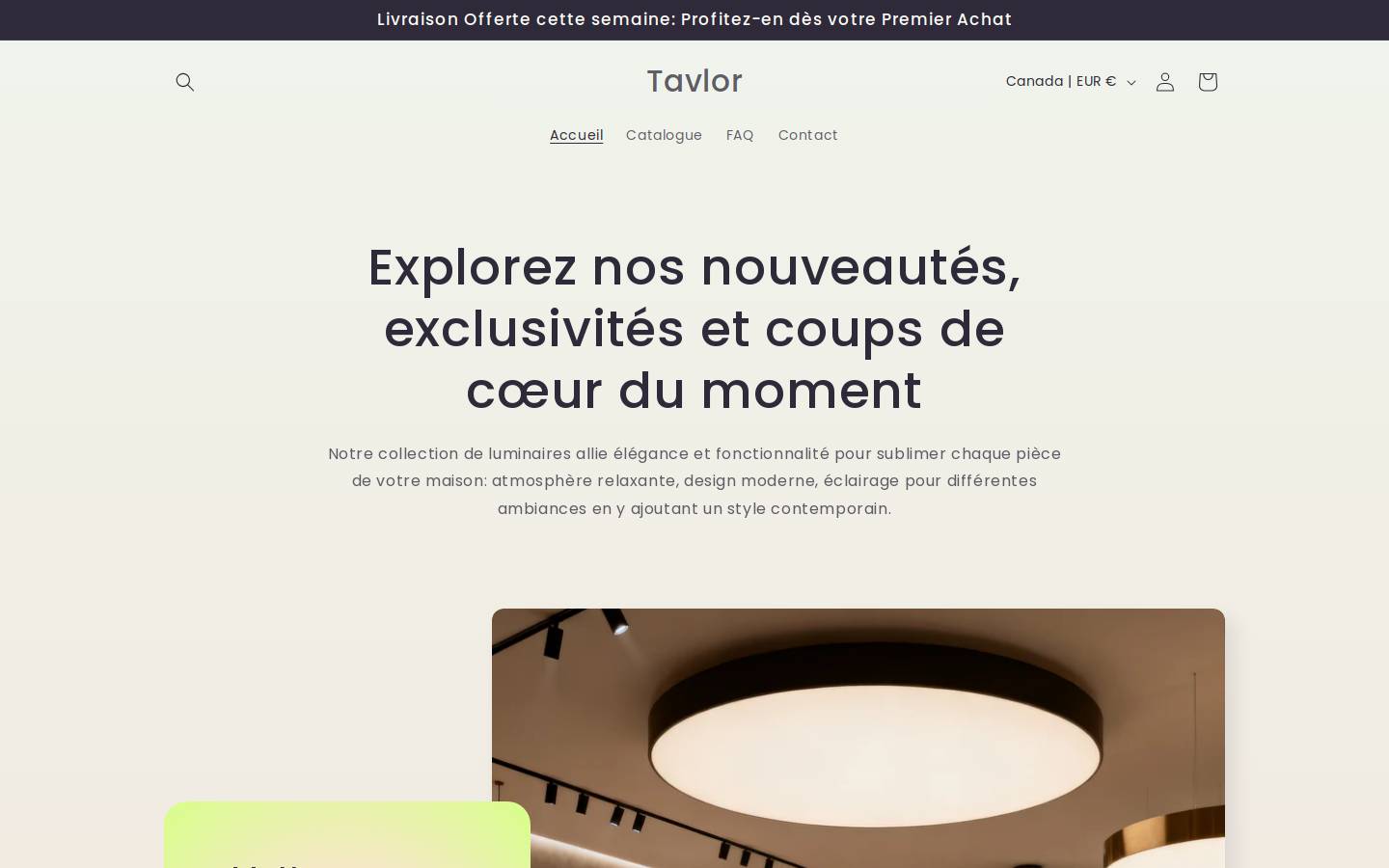 tavlor.fr homepage screenshot