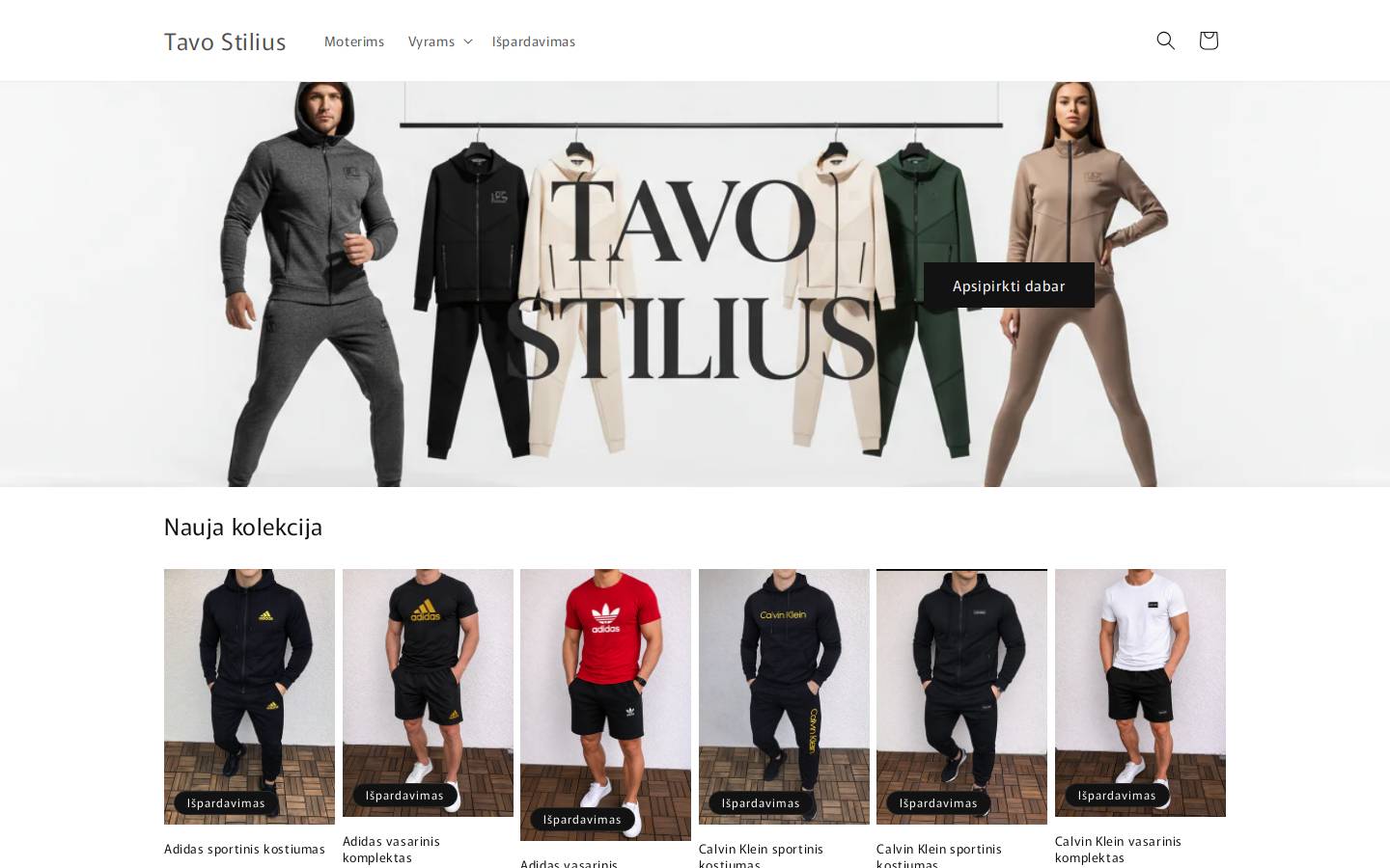 tavostilius.com homepage screenshot