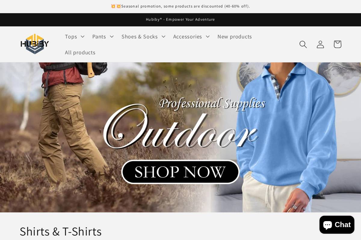 Hubiby homepage screenshot