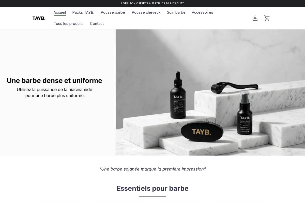 Taybcare homepage screenshot