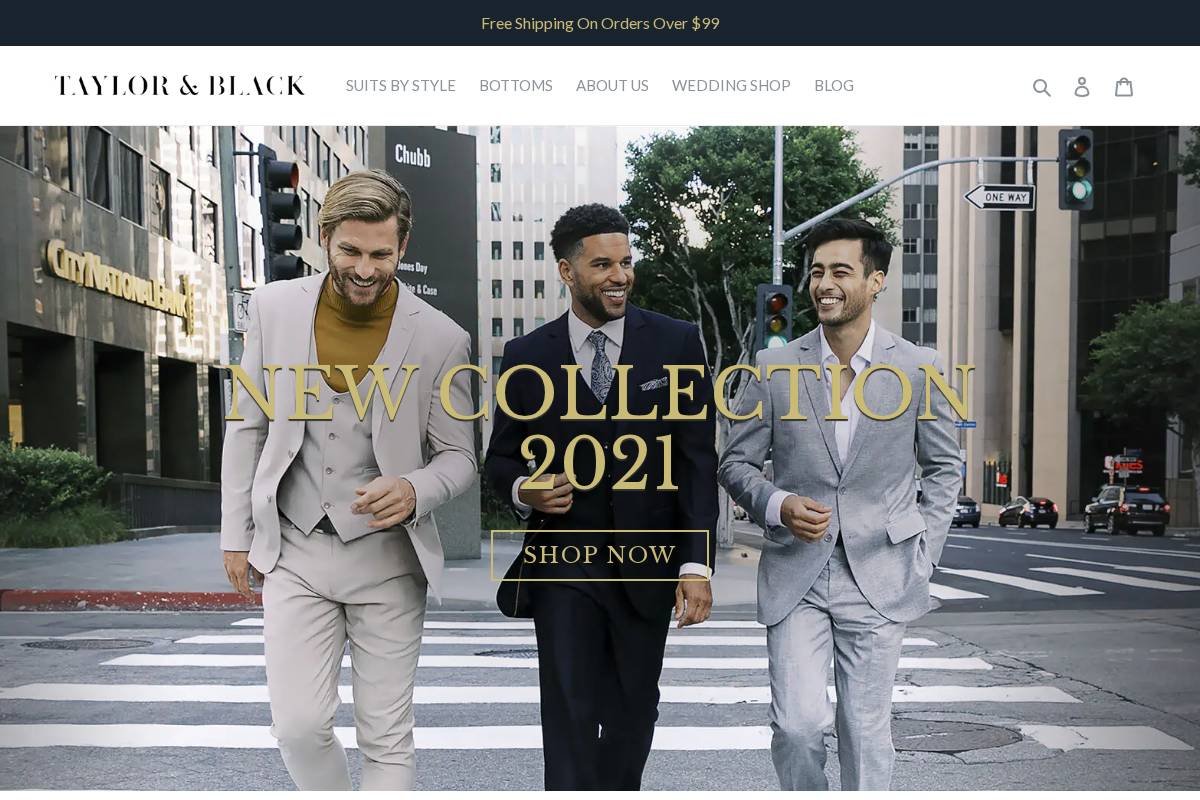 taylorandblack.com homepage screenshot