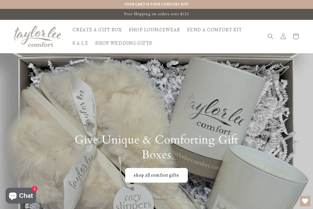 taylorleecomfort.com homepage screenshot