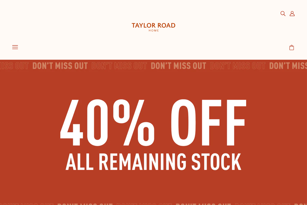 Taylor Road Home homepage screenshot