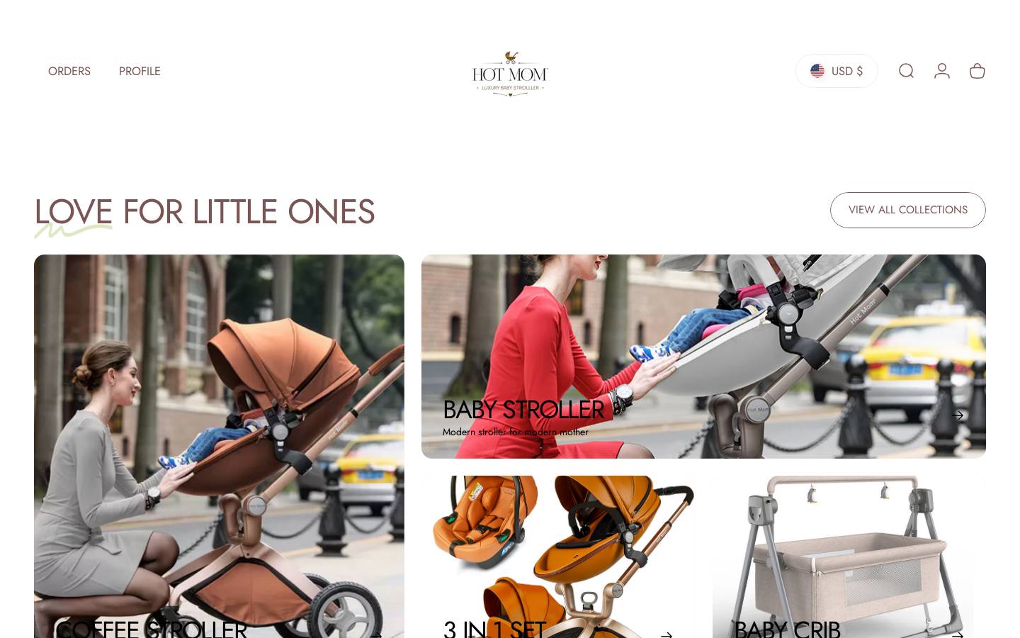 TAY Online Store homepage screenshot