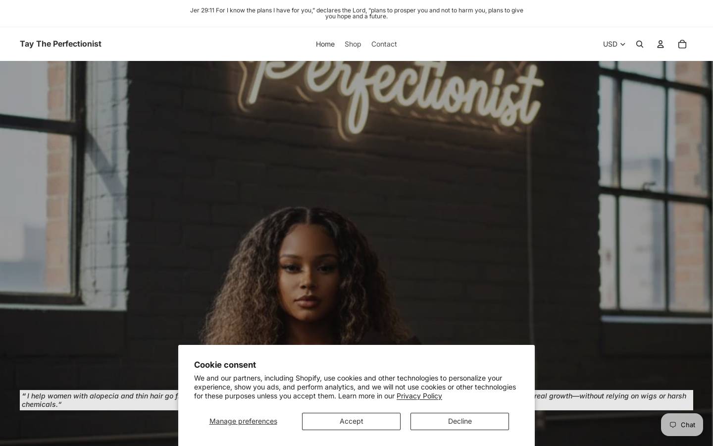 taytheperfectionist.com homepage screenshot