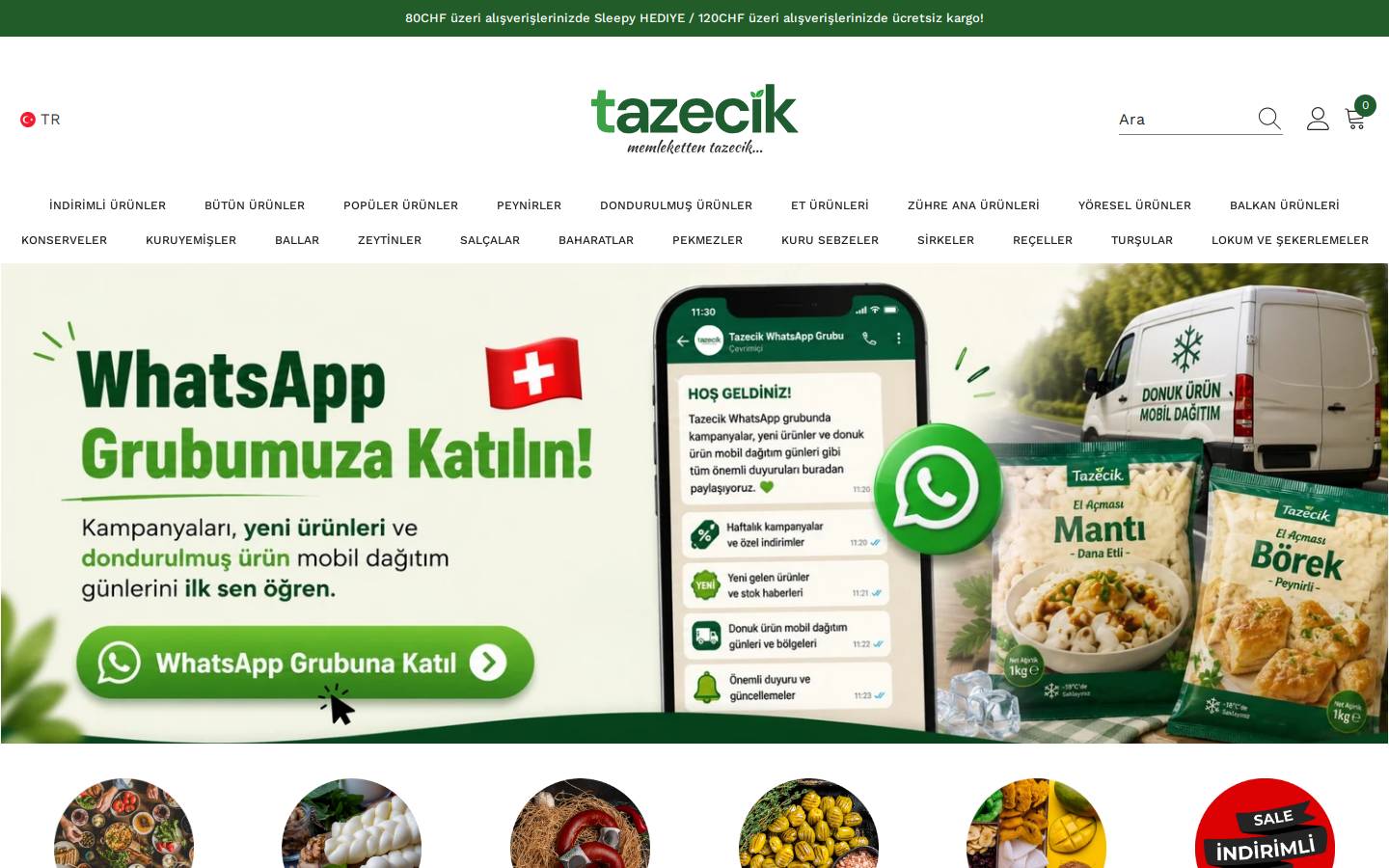 tazecik.ch homepage screenshot
