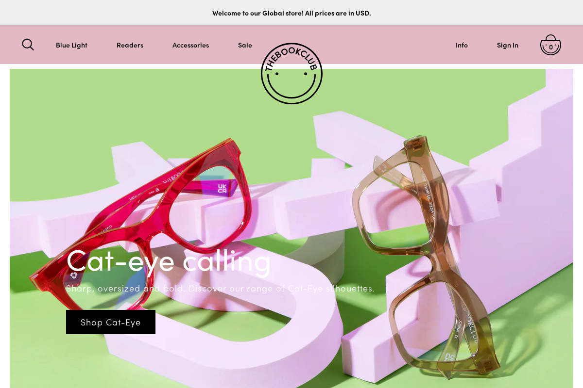 tbceyewear.com homepage screenshot