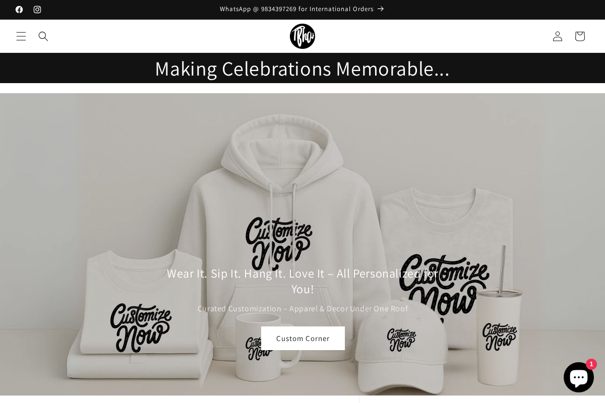 T Bhai homepage screenshot