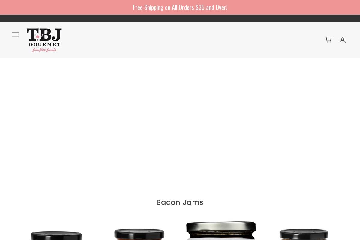 tbjgourmet.com homepage screenshot