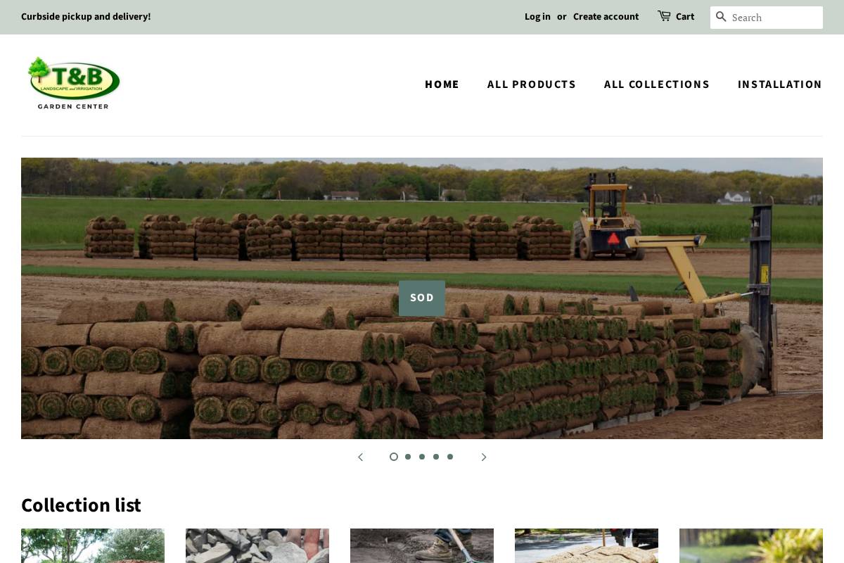 tblawncare.store homepage screenshot