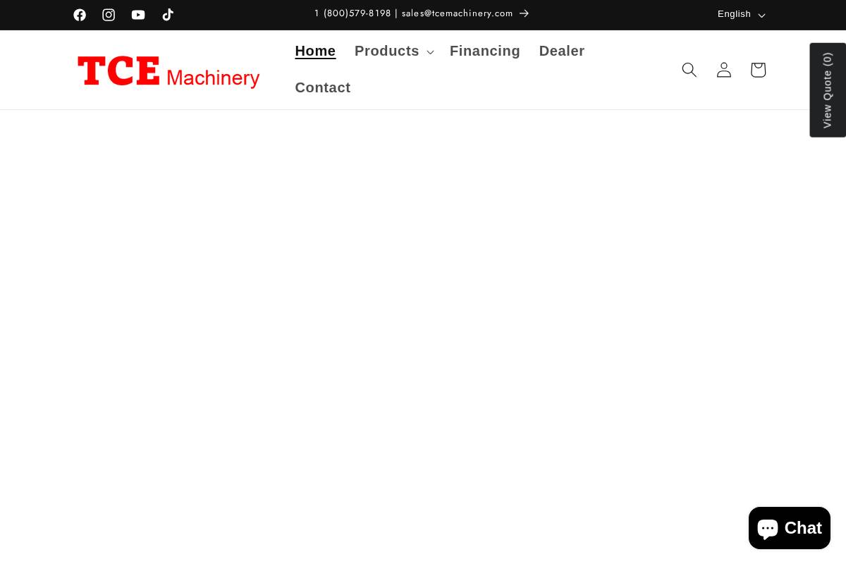 tcemachinery.com homepage screenshot