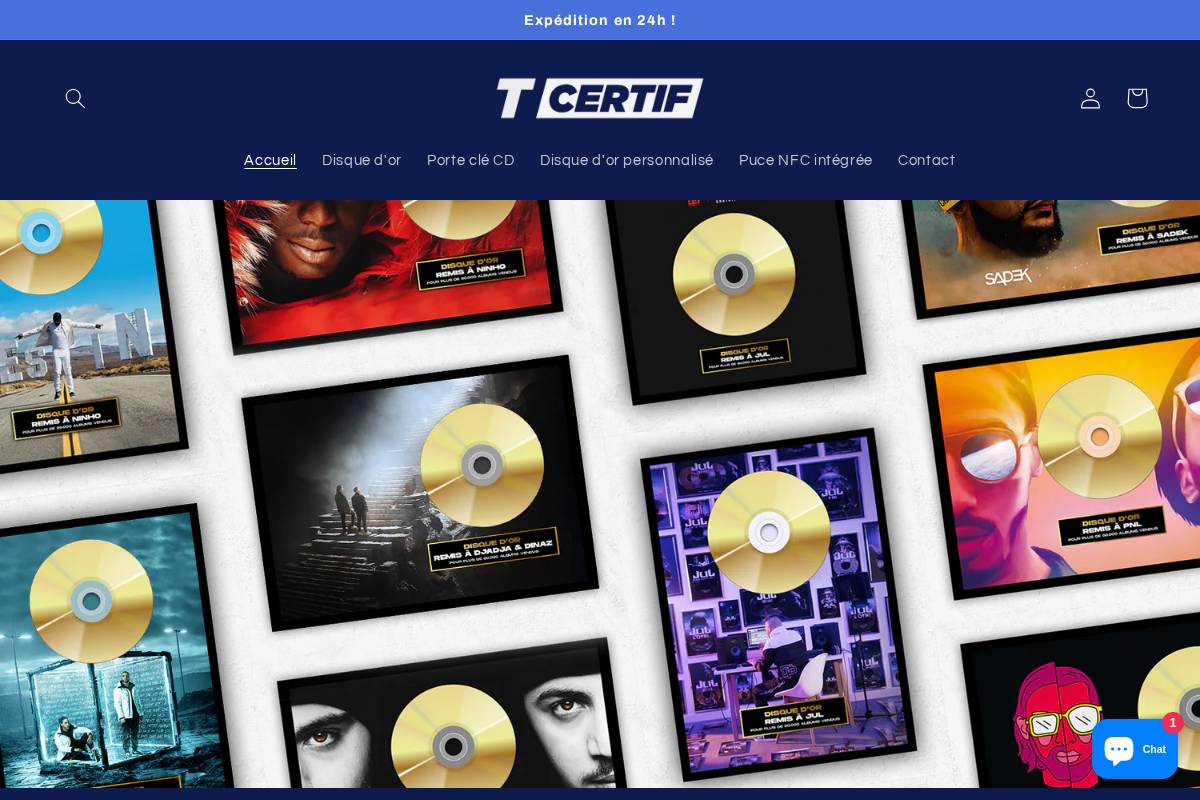 Tcertif homepage screenshot