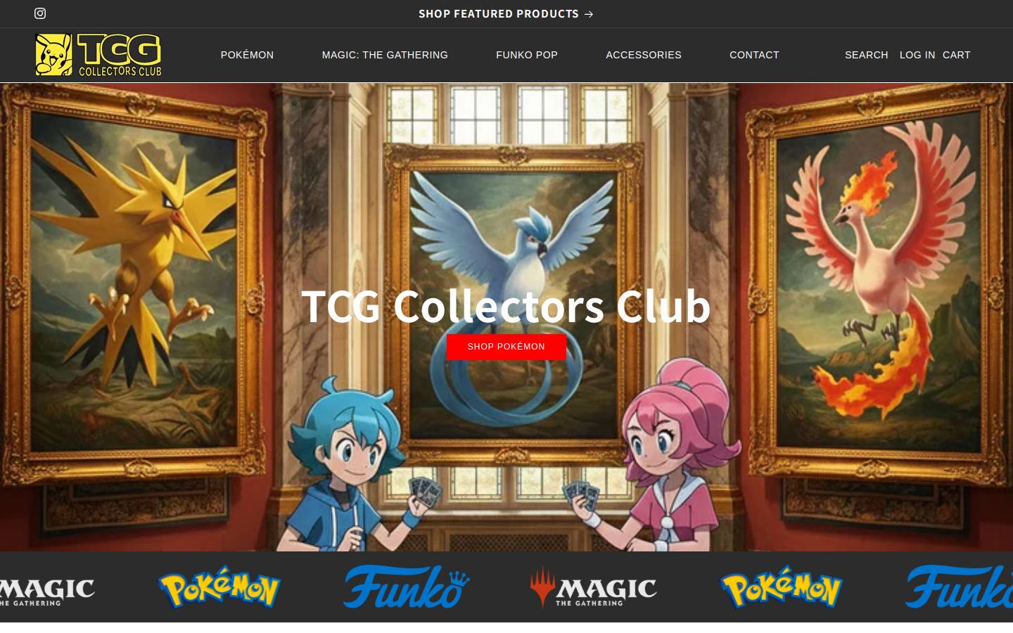 tcgcollectorsclub.com homepage screenshot