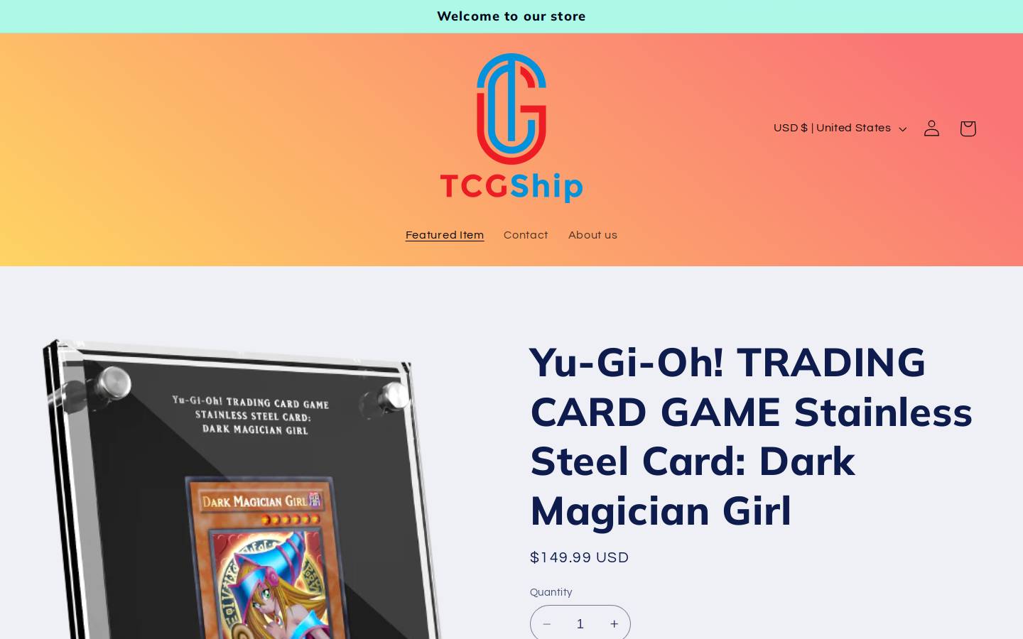 tcgship.com homepage screenshot