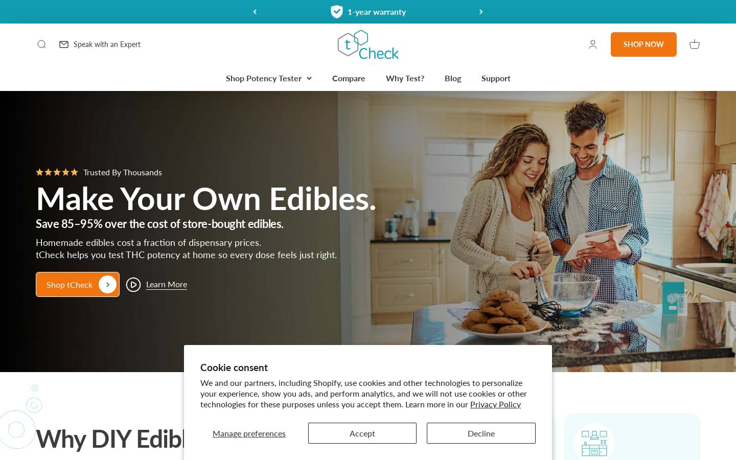 tCheck homepage screenshot
