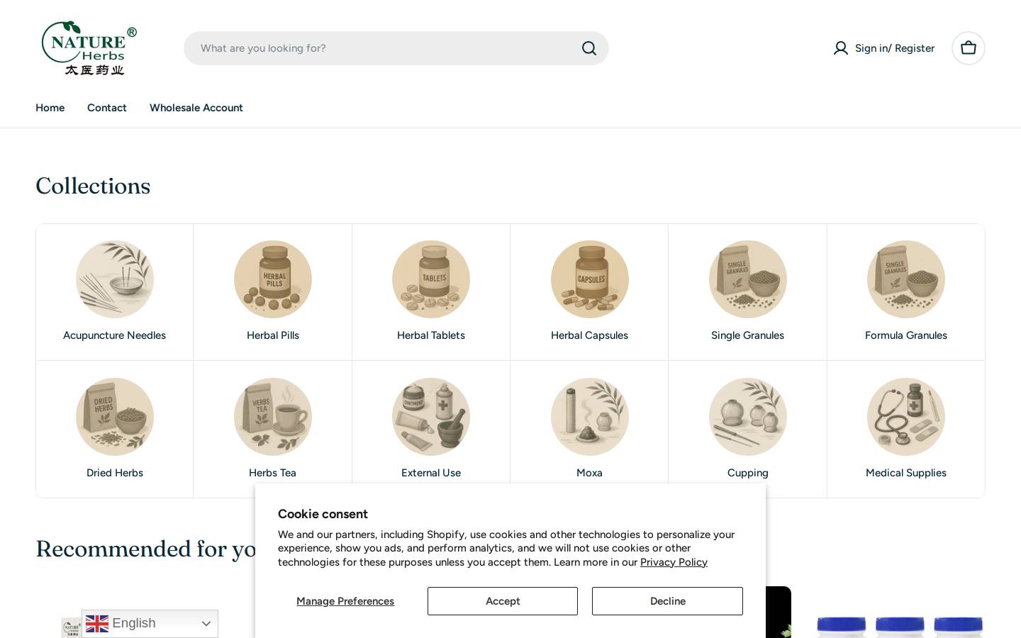 tcmtrader.com homepage screenshot