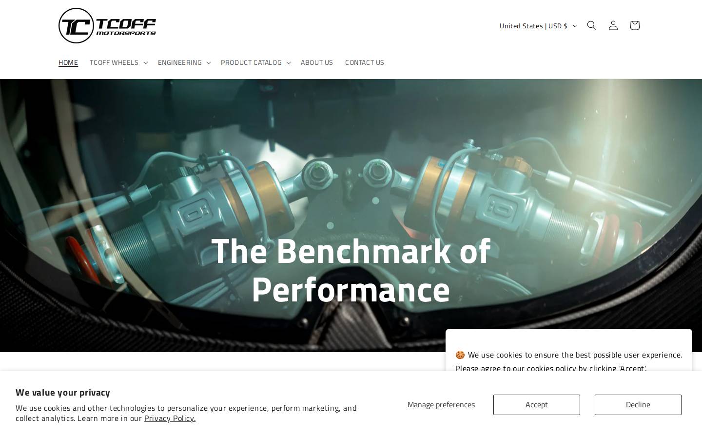 tcoffmotorsports.com homepage screenshot
