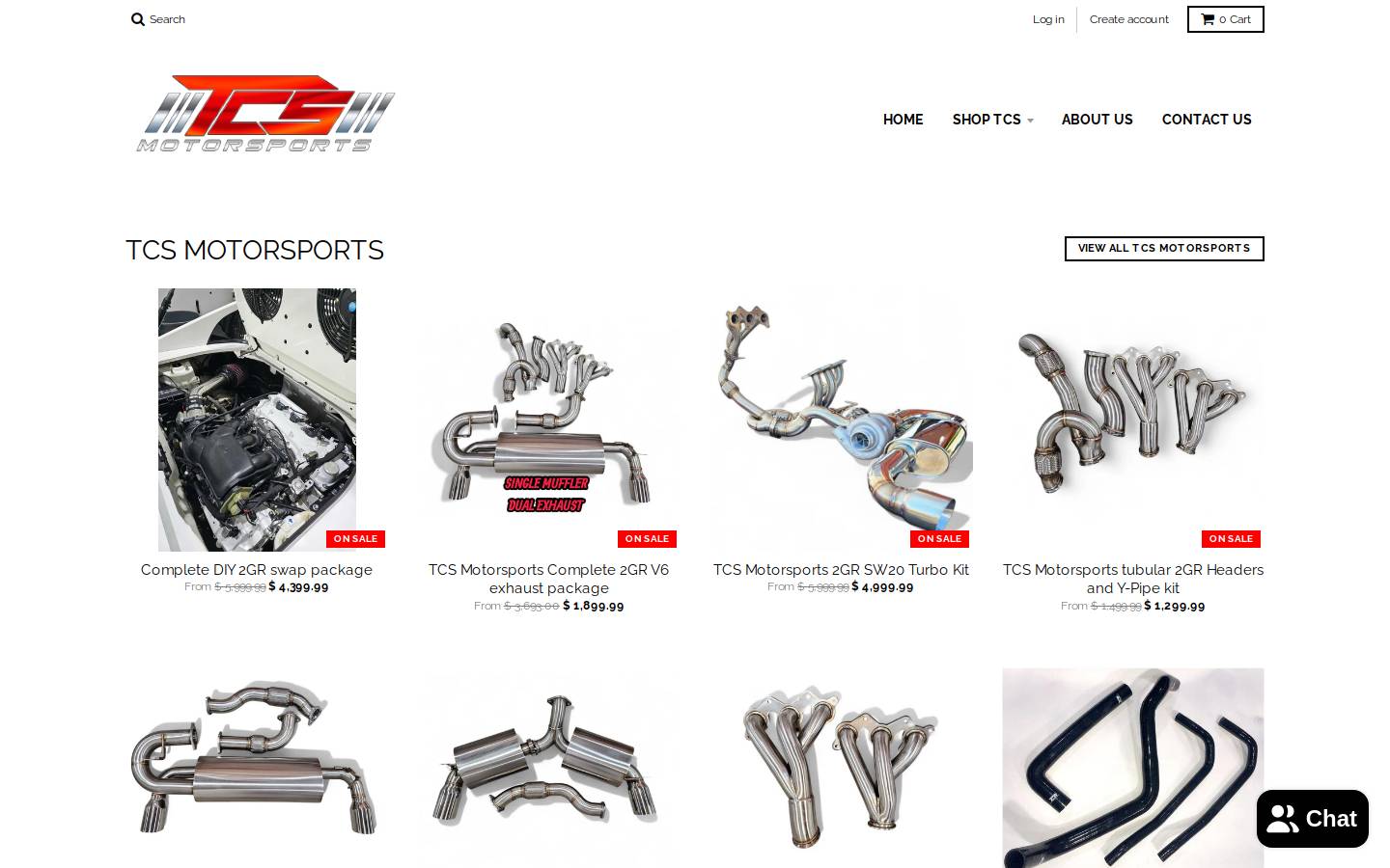 tcsmotorsports.com homepage screenshot