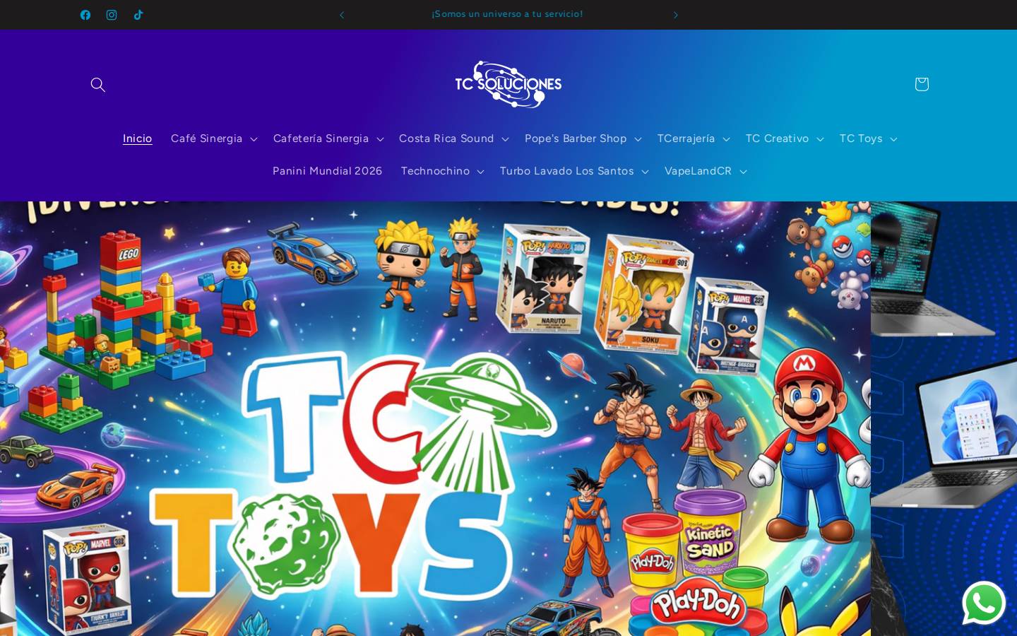tcsolucionescr.com homepage screenshot