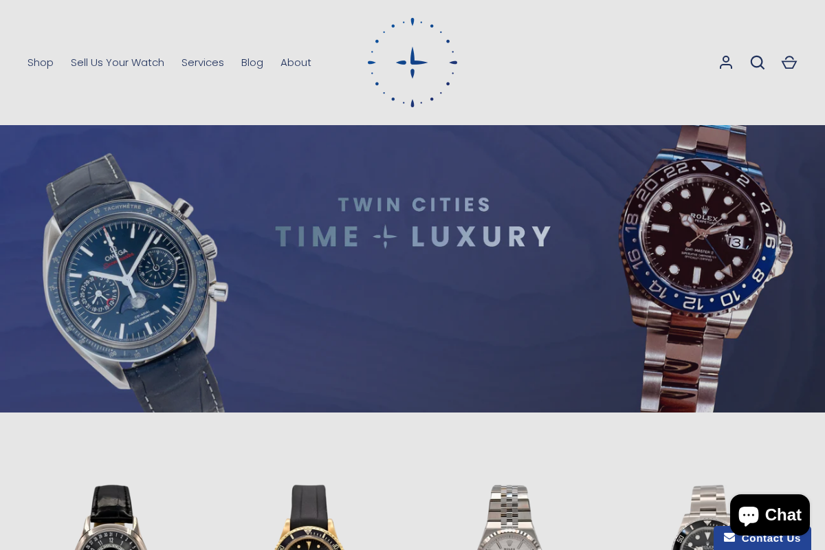Twin Cities Time + Luxury homepage screenshot