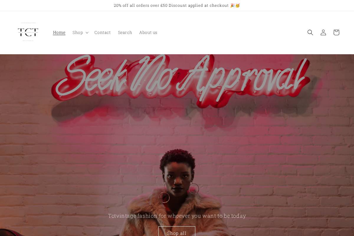 Tctvintage homepage screenshot