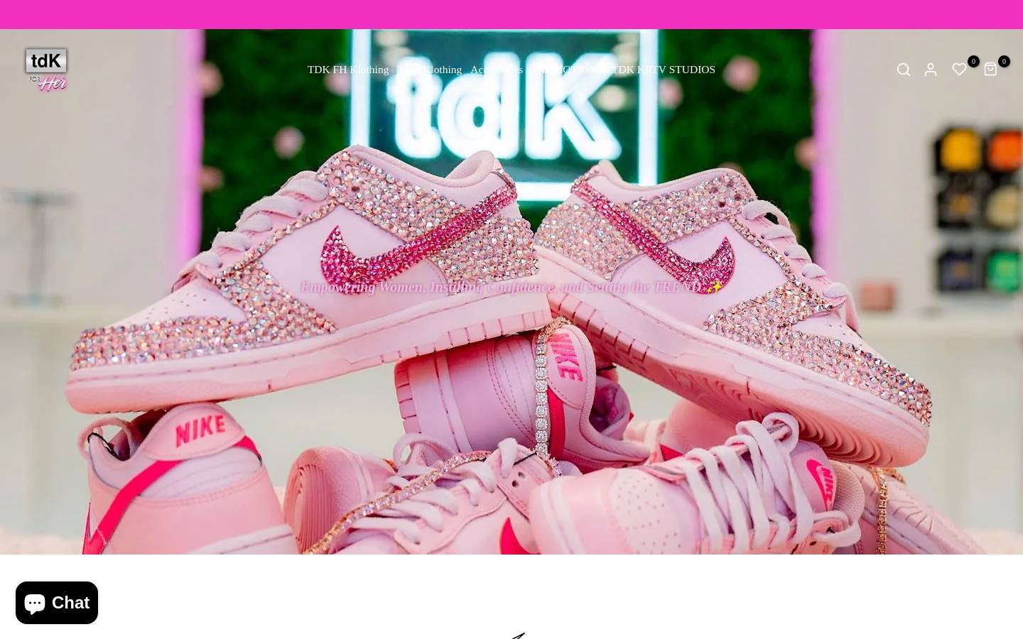 tdkforher.shop homepage screenshot