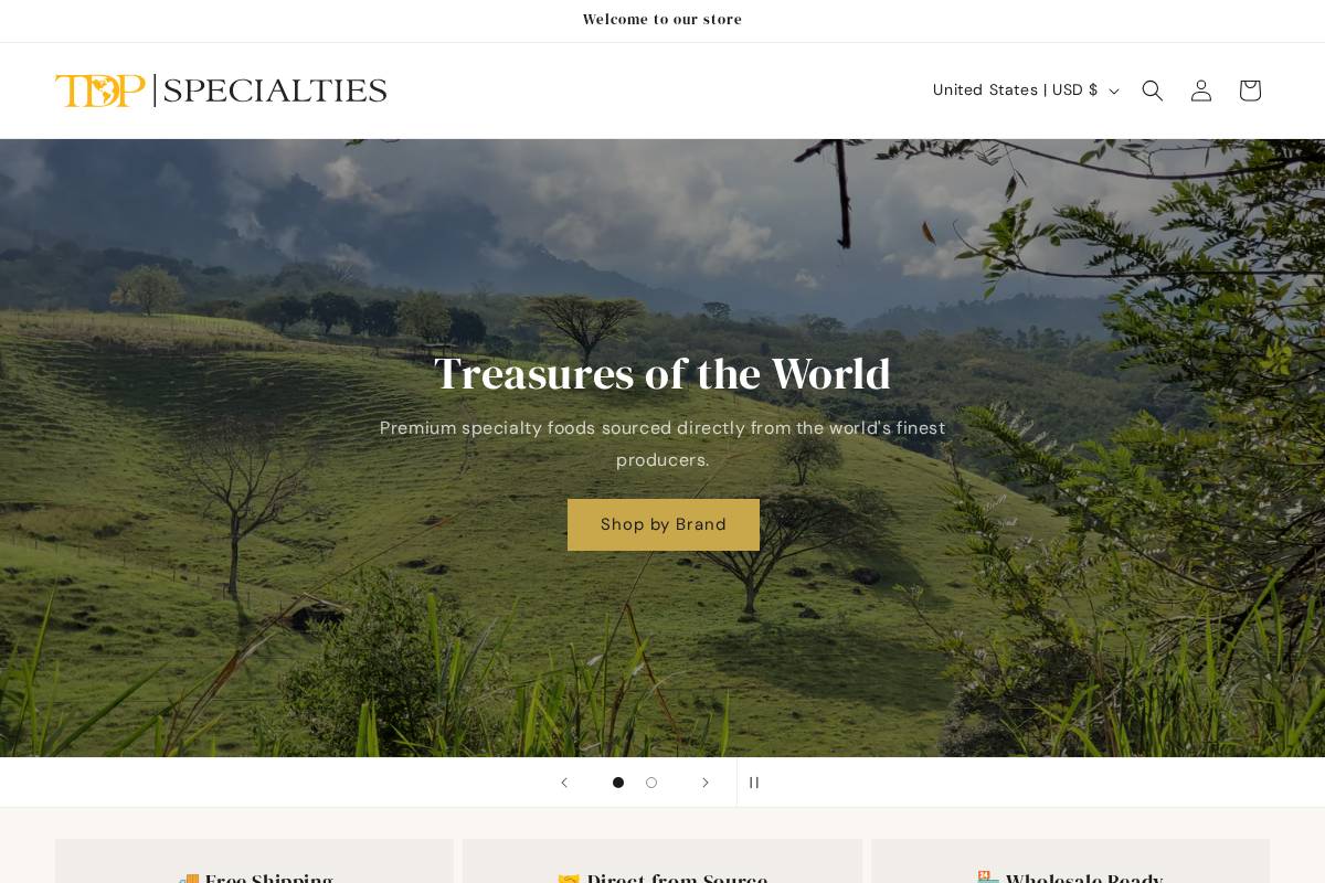 tdpspecialties.com homepage screenshot