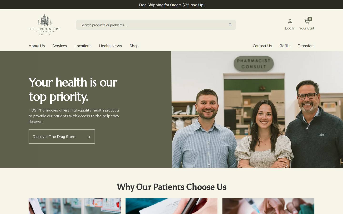 tdsrx.com homepage screenshot