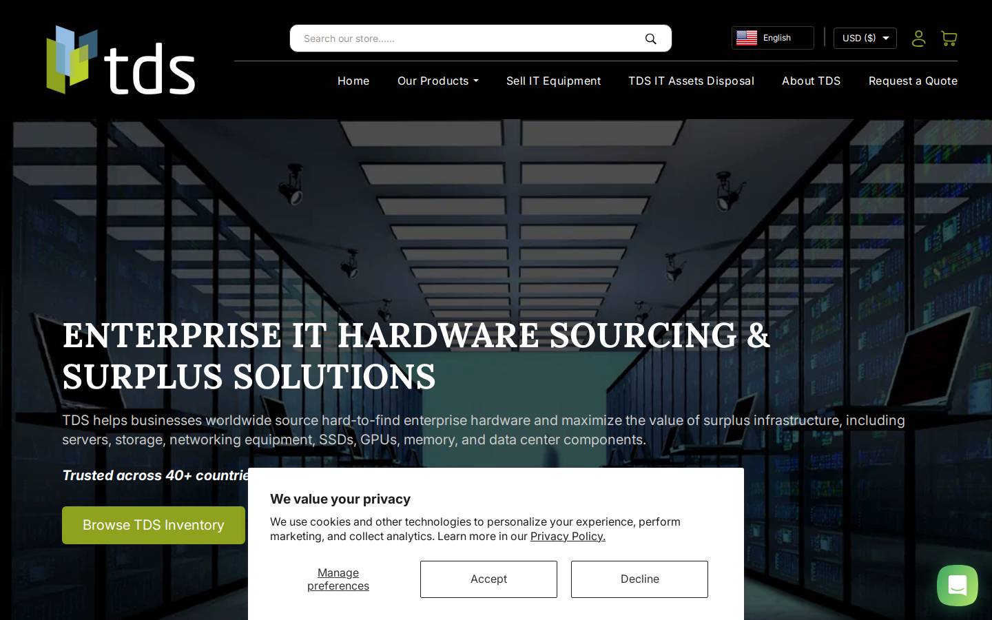 tdstrade.com homepage screenshot