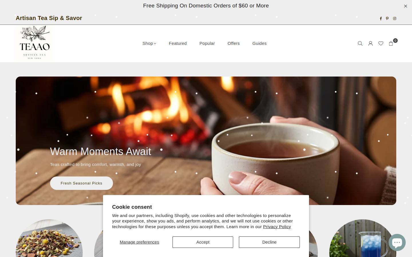 teaao.com homepage screenshot