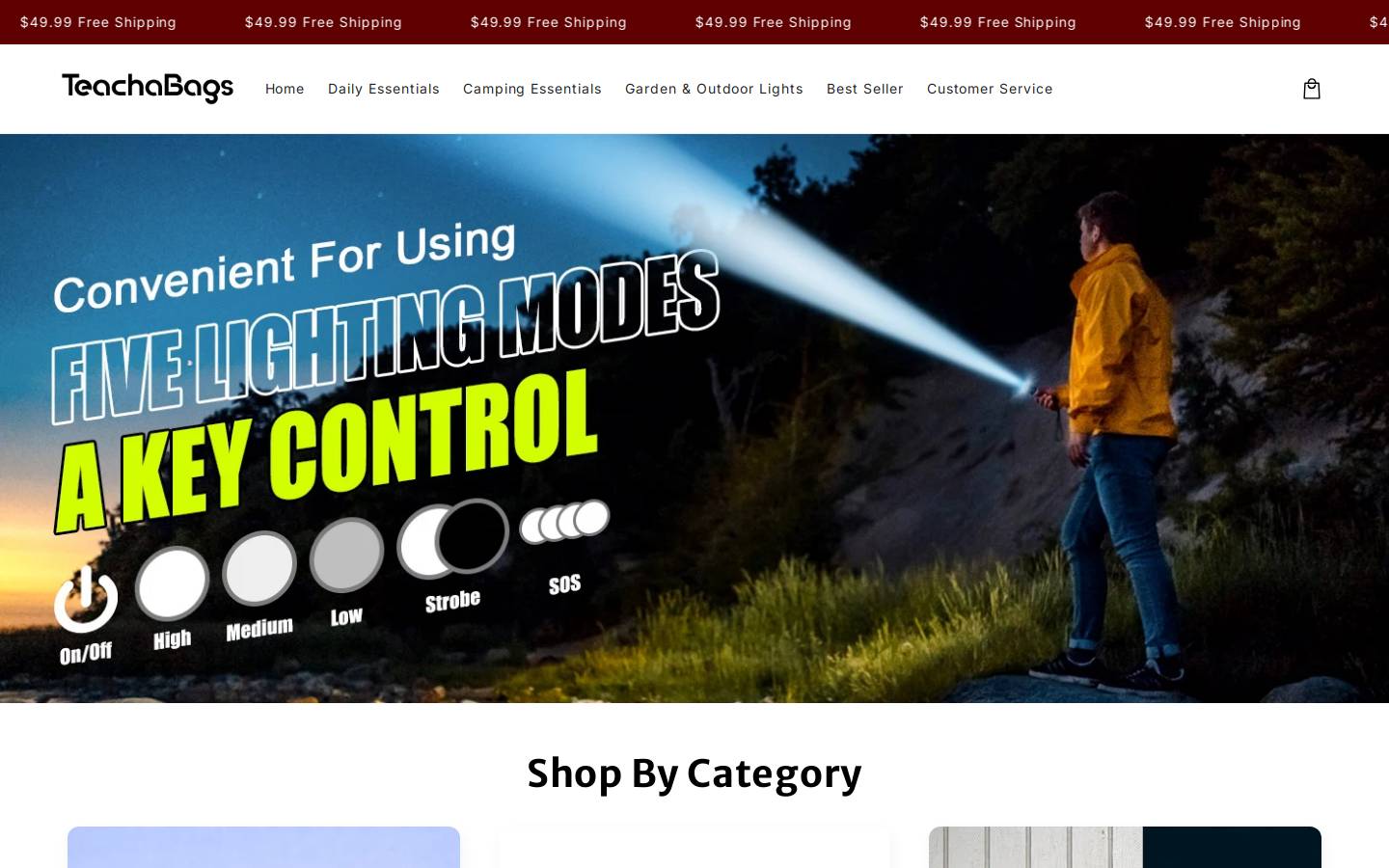 TeachaBags homepage screenshot