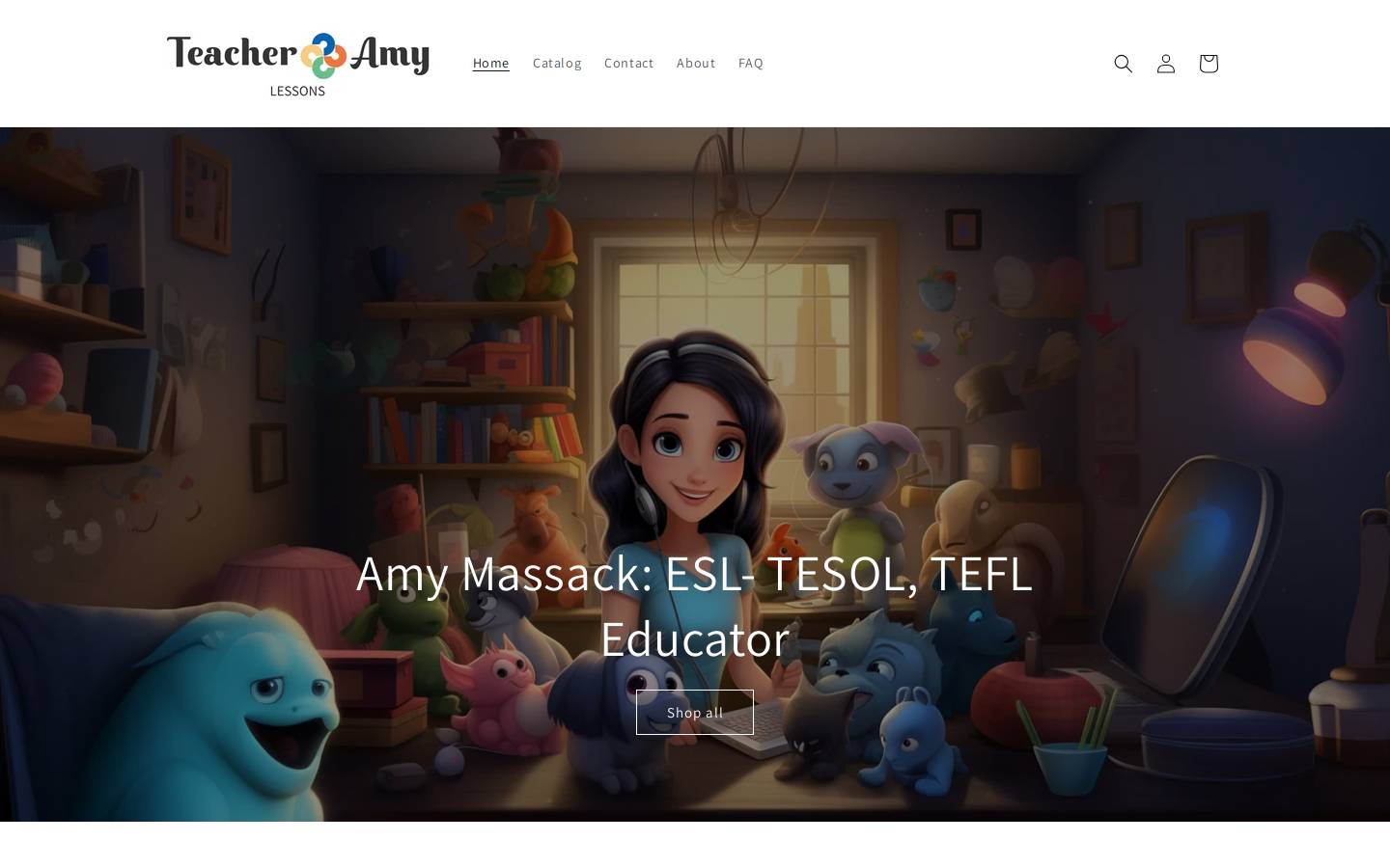 teacheramylessons.com homepage screenshot