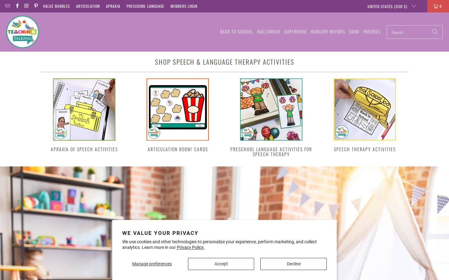 teachingtalking.com homepage screenshot