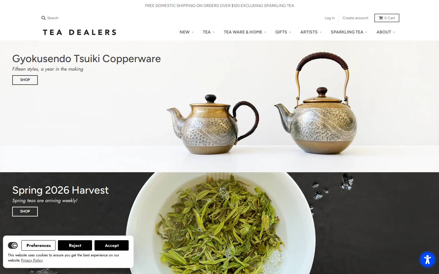 teadealers.com homepage screenshot