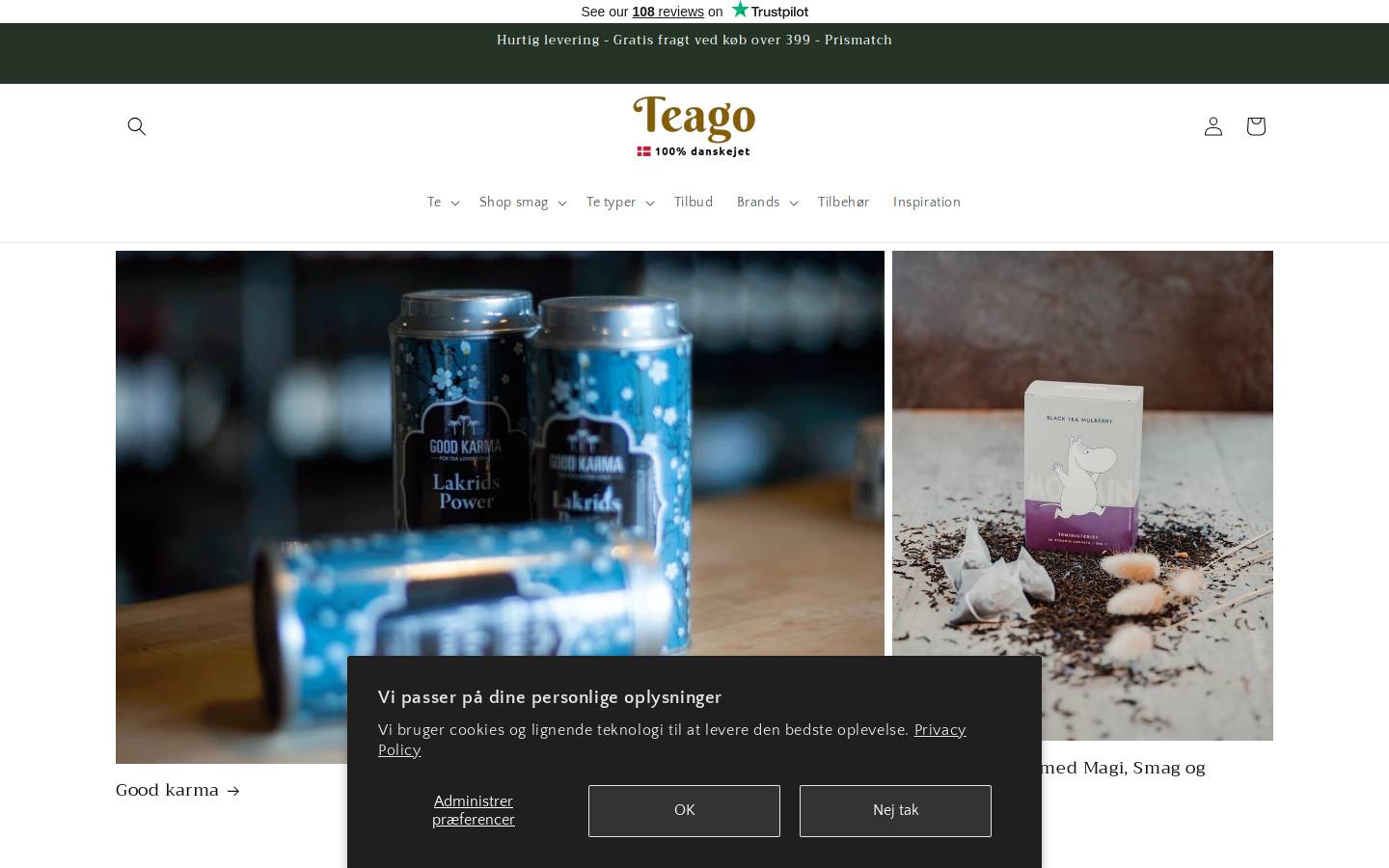 Teago ApS homepage screenshot