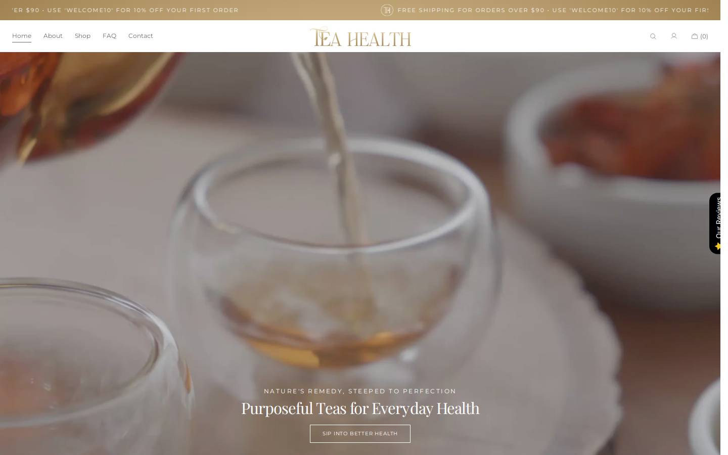 teahealth.com.au homepage screenshot