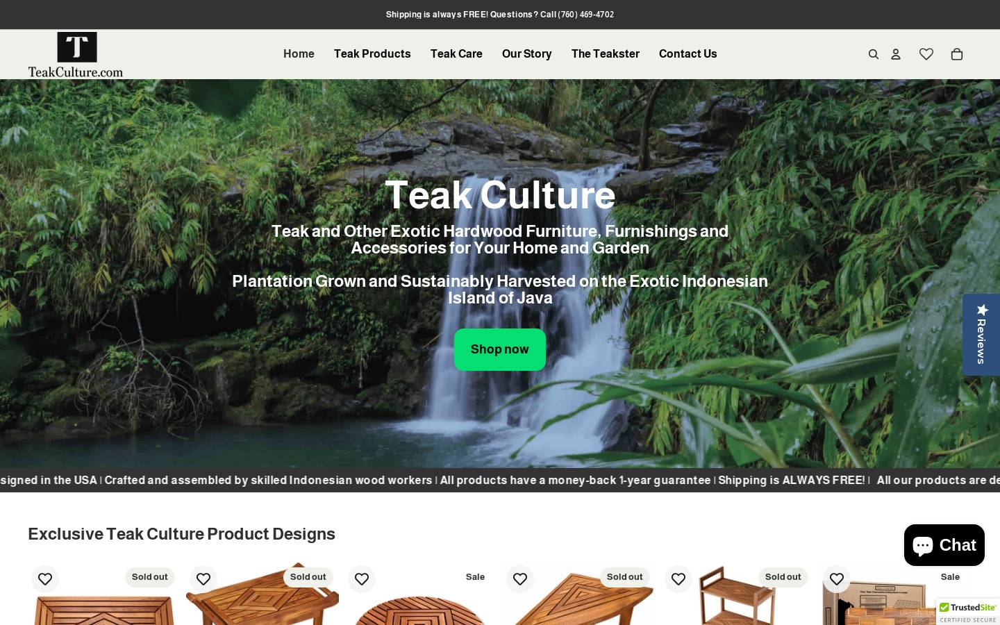 teakculture.com homepage screenshot
