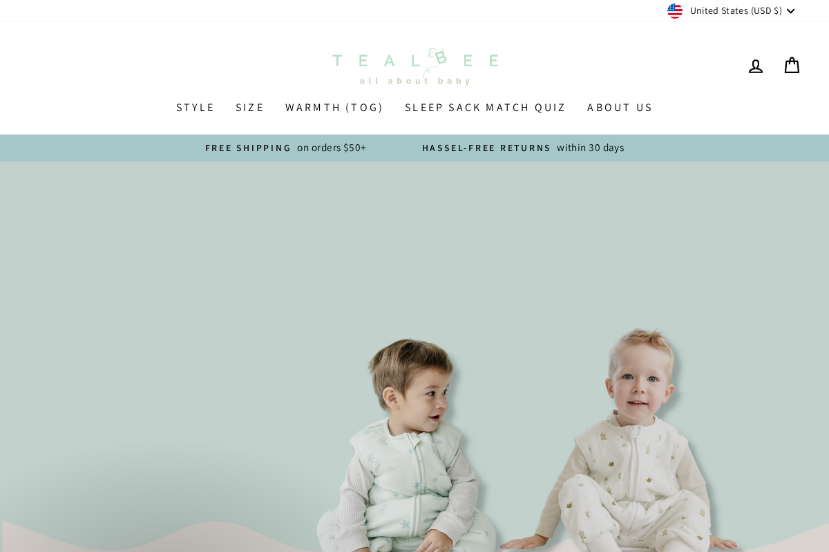 Tealbee homepage screenshot