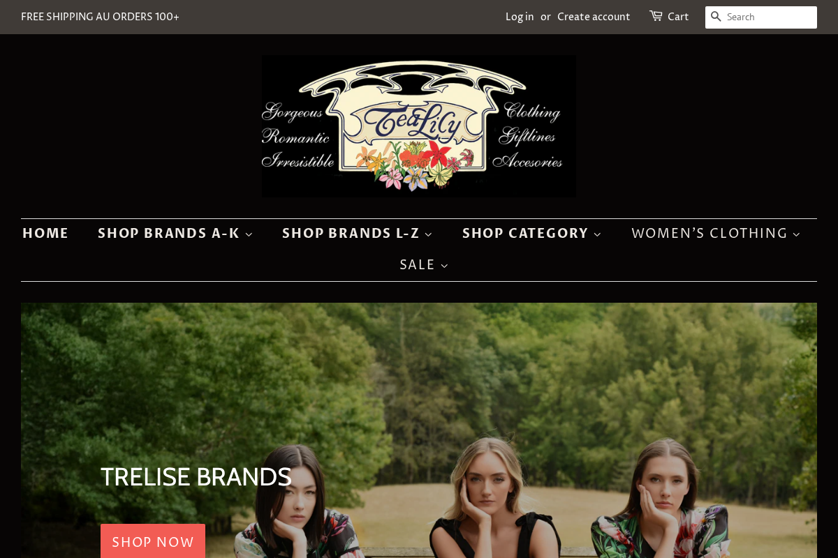 Tea Lily homepage screenshot