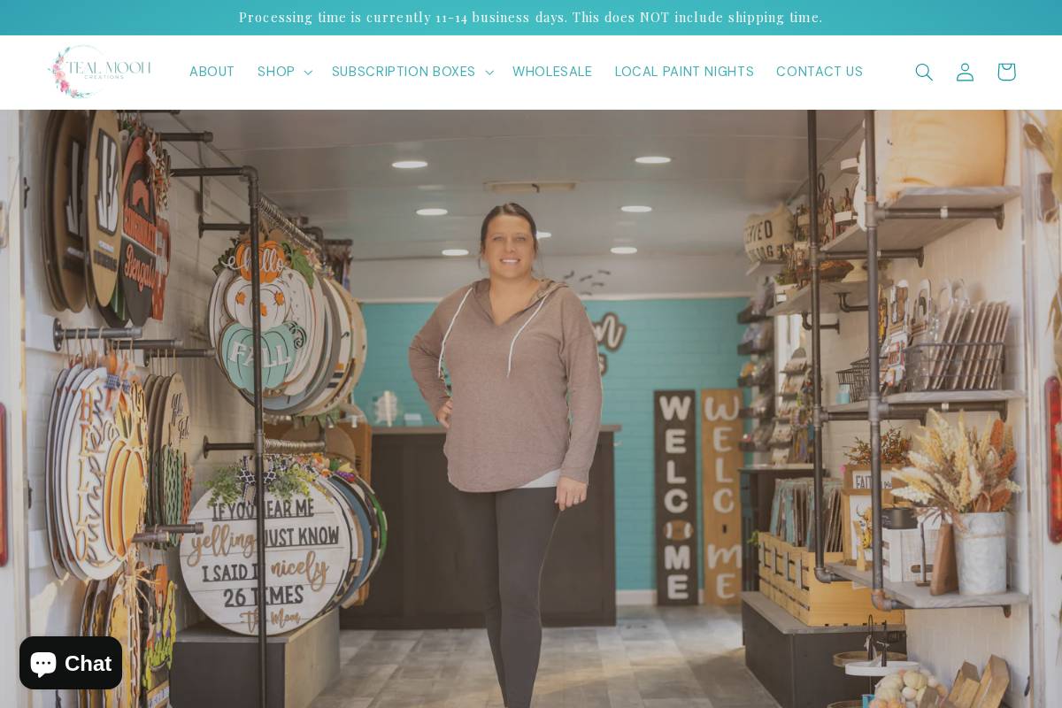 tealmooncreations.com homepage screenshot