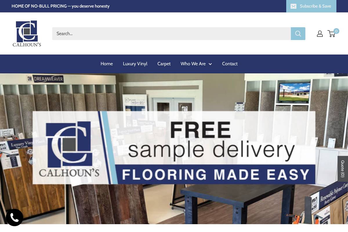 teamcalhouns.com homepage screenshot