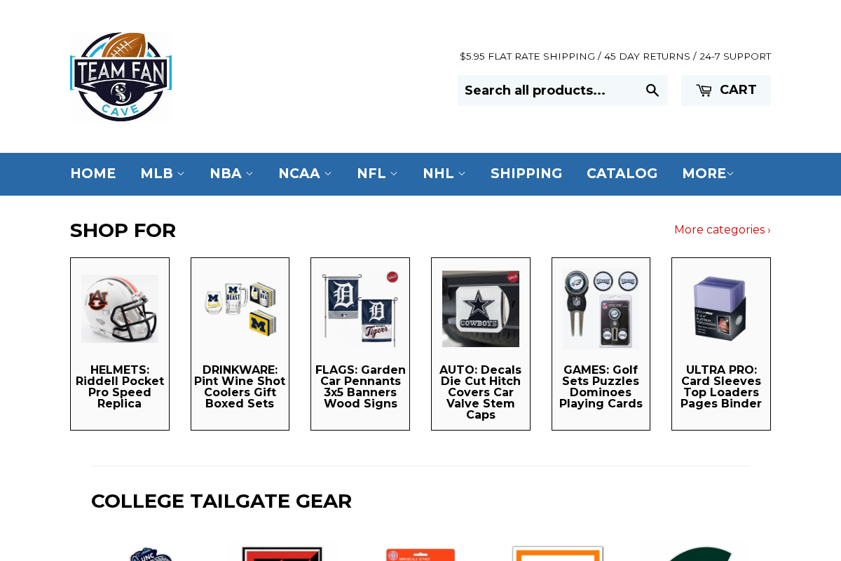 Team Fan Cave homepage screenshot