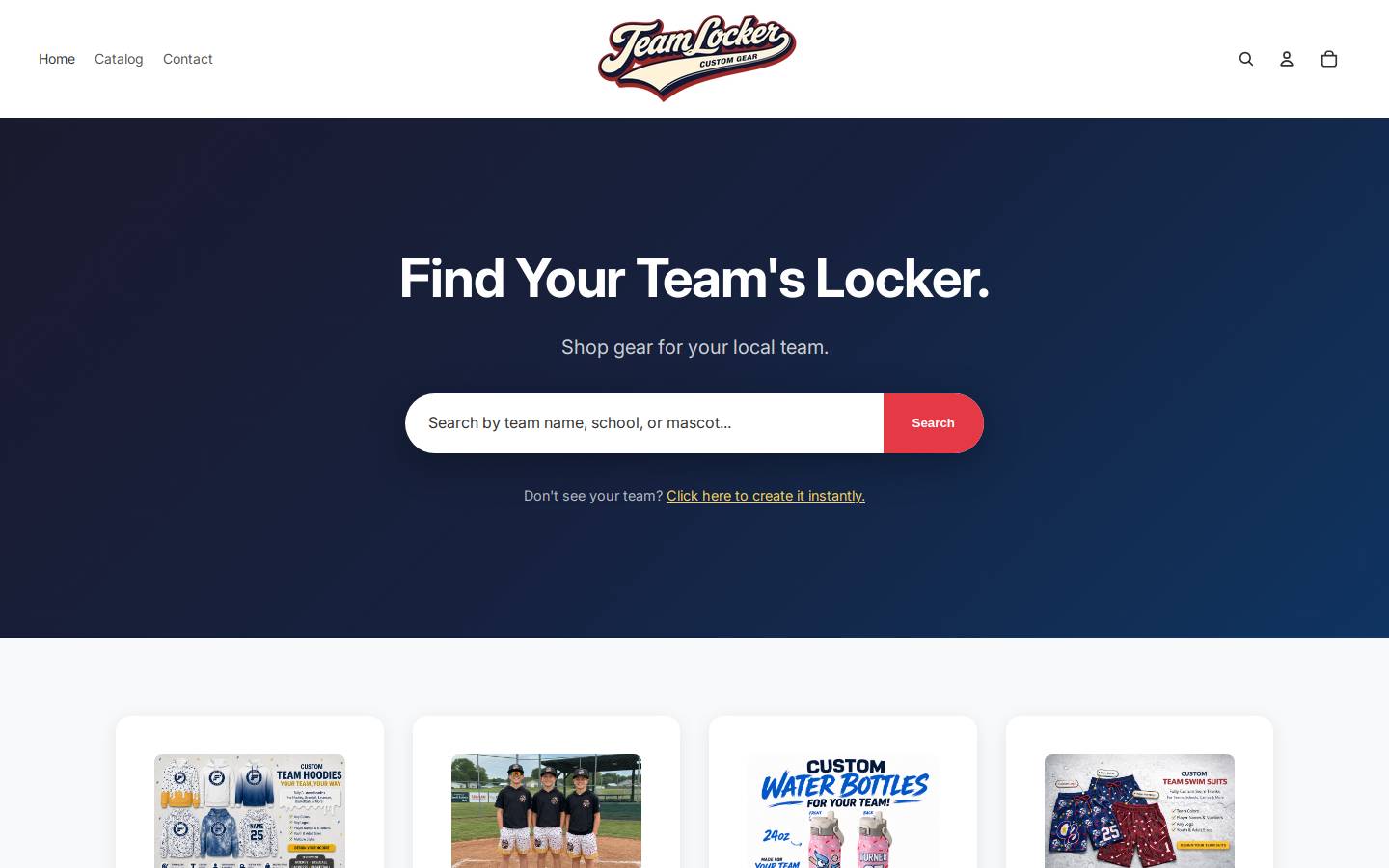 teamlocker.shop homepage screenshot