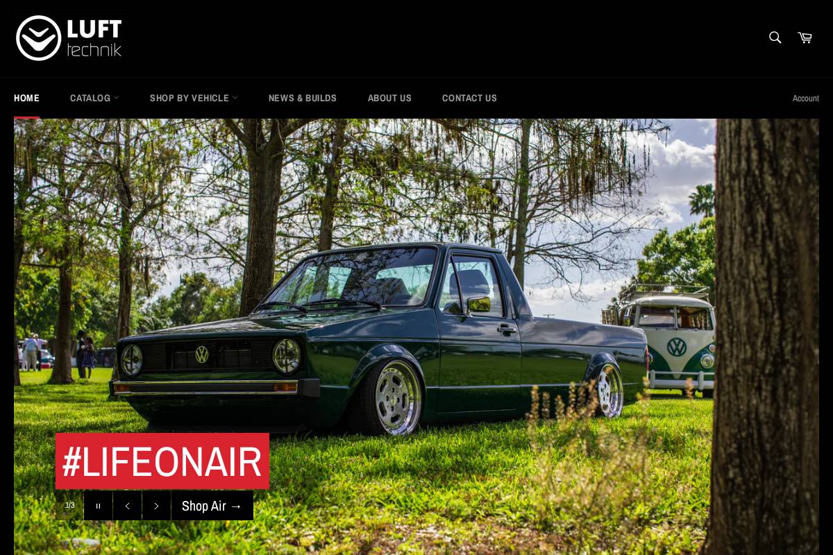 Luft Technik homepage screenshot