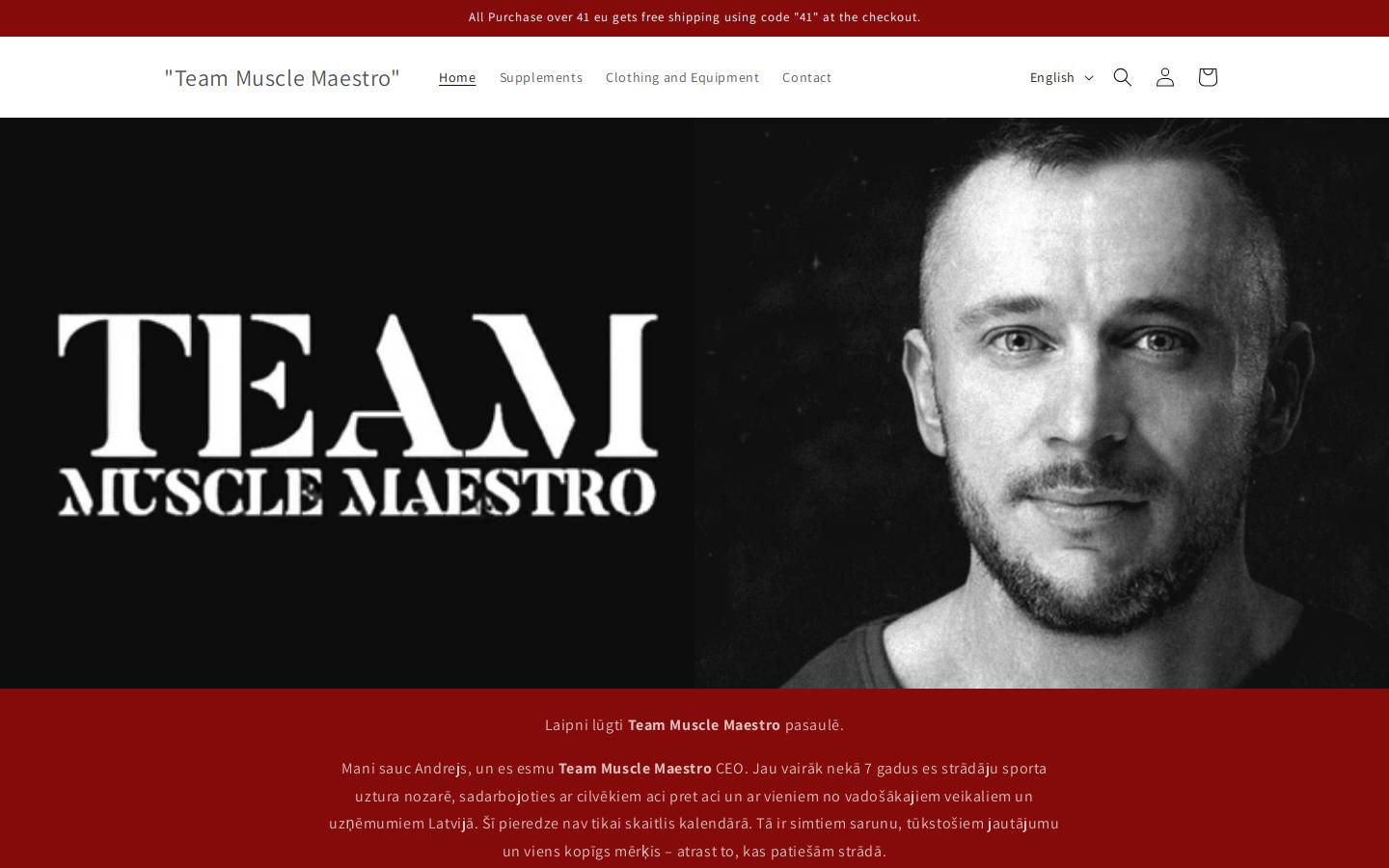 teammusclemaestro.com homepage screenshot