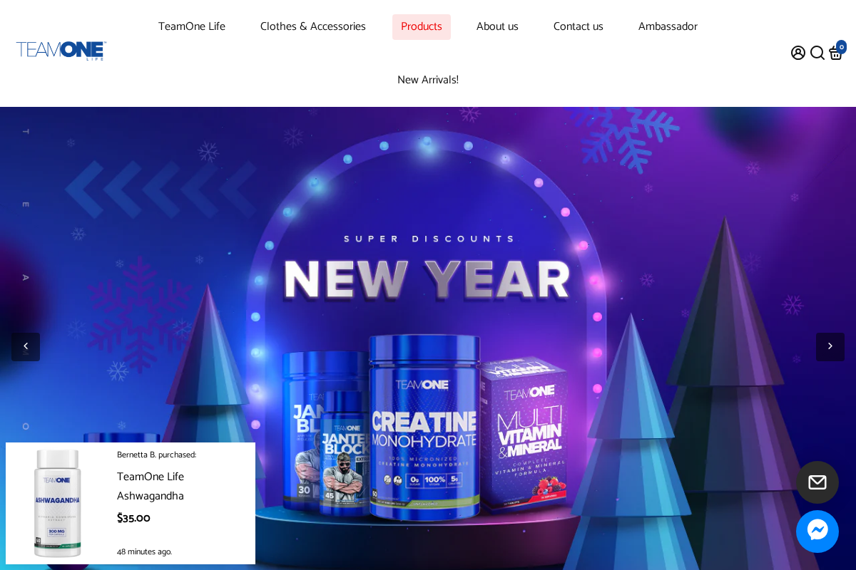 TeamOne Nutrition – Team One Nutrition homepage screenshot