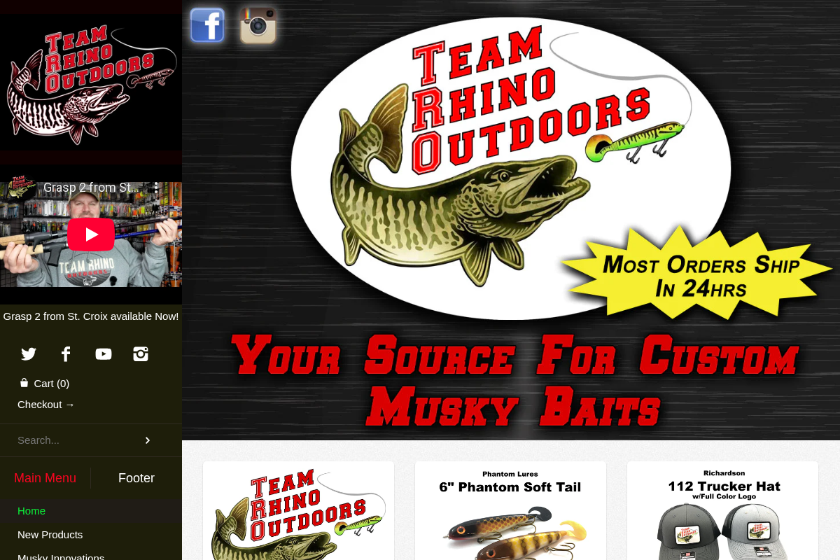 Team Rhino Outdoors LLC homepage screenshot