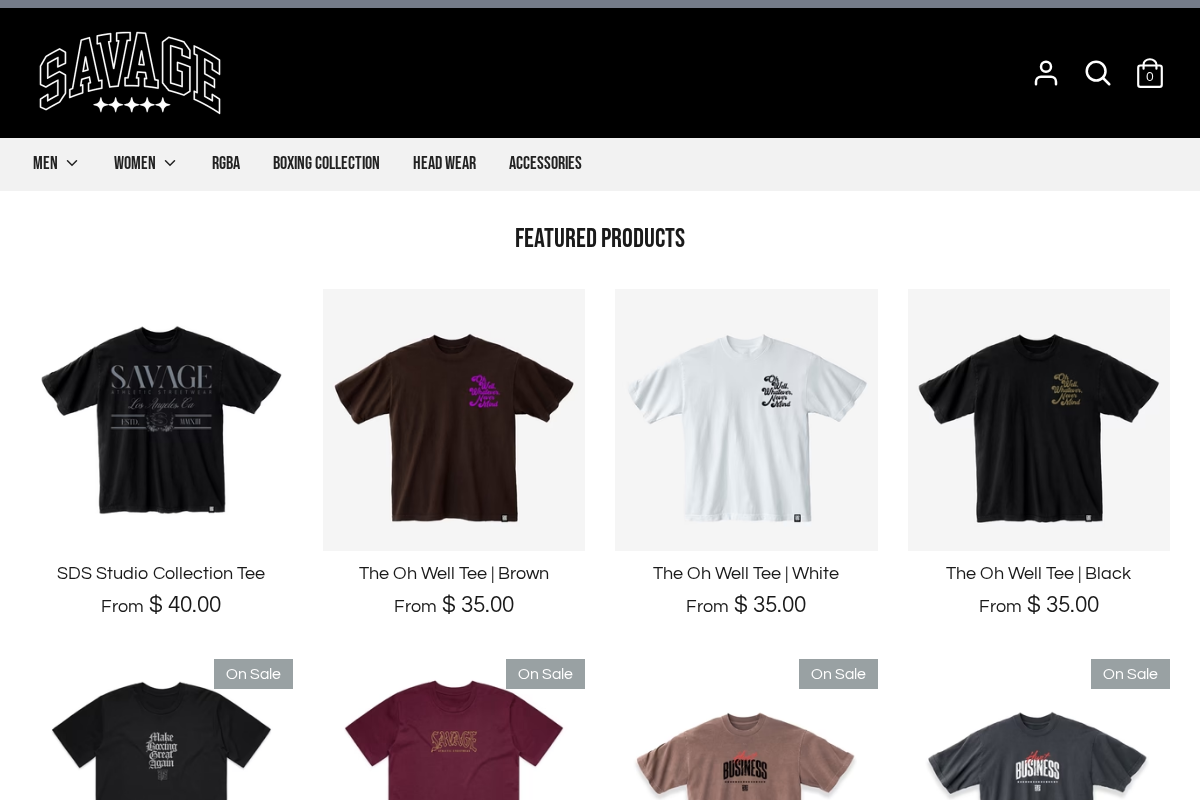 teamsavages.com homepage screenshot